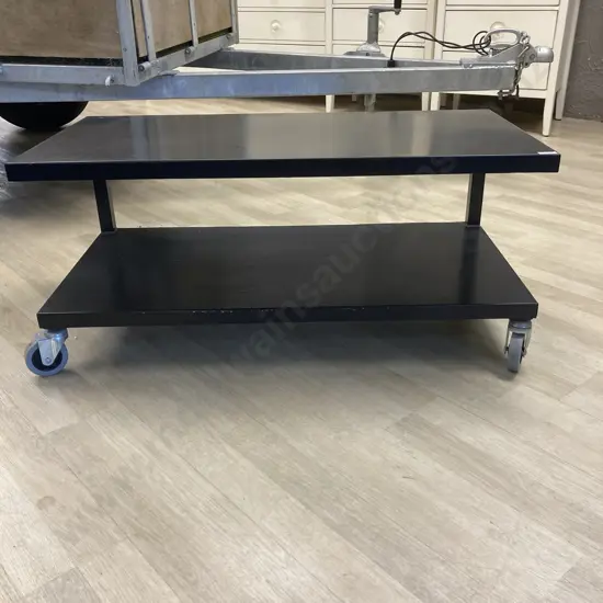 Freedom Furniture Industrial Look Black Steel TV Stand, Mobile. H41 W92 D46cm